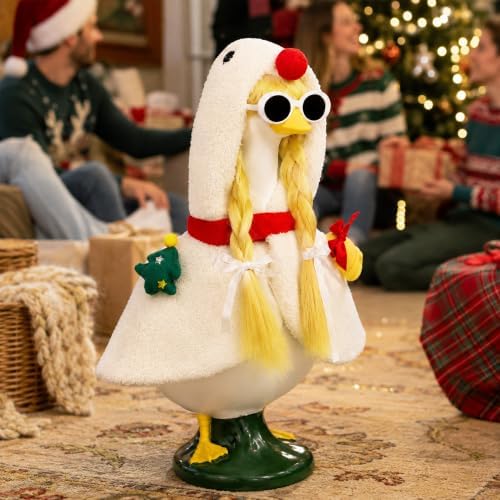 3 PCS Porch Goose Outfits Christmas Snowman Set for 17 & 23In Goose Statue - Image 4