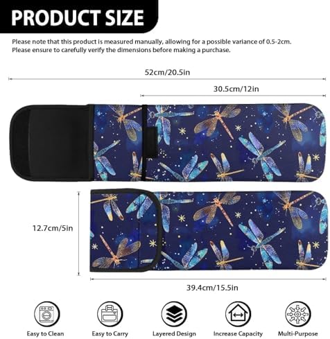 Generic Ohuysud Dragonfly Print Curling Iron Storage Bag, Large Capacity, Heat Resistant, Multi Pockets, Organizer, Holder - Image 6