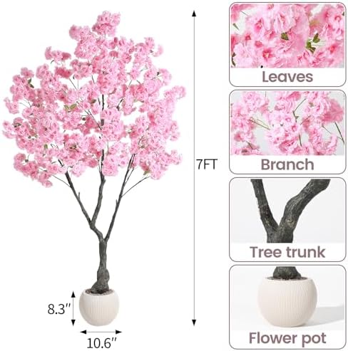 7FT Tall Artificial Cherry Blossom Tree - Image 2