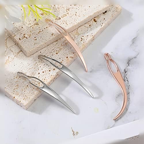 WILLBOND4 Pcs Interlocking Tool for Locs, Rose Gold, Silver - Image 6