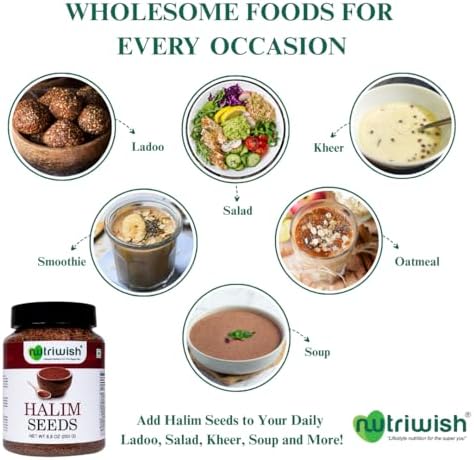 Nutriwish Halim Seeds (Aliv/Garden Cress Seeds), 250 g | Nutrient-Rich Superfood Seeds for Eating | Perfect for Salads, Soups, Smoothies, Baking, Protein Snacks & Everyday Wellness Nutrition - Image 6