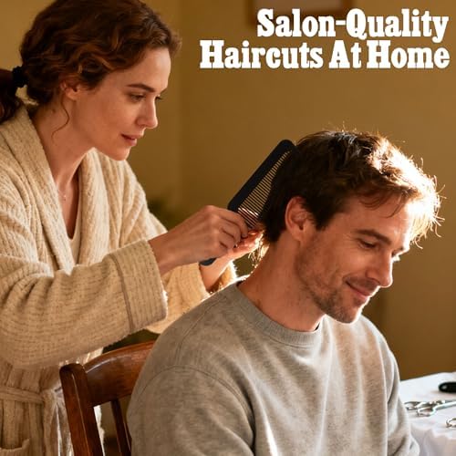 SALONSILK 13PCS Hair Cutting Shaving Brush and Comb Set, Professional Barber Combs for Hair Stylist, Premium Grade Barber Brush Neck Duster, Fading Comb Barber Clipper Comb - Image 5