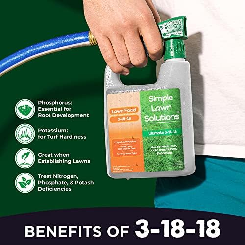 Ultimate 3-18-18 NPK- Lawn Food Quality Liquid Fertilizer- Easy to Use Concentrated Spray- Any Grass Type- Summer & Fall Nutrients- Simple Lawn Solutions - Turf Hardiness & Root Vigor (32 Ounce) - Image 2