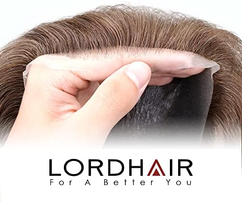 Lordhair Mens Hair System, 8x10 inch, 0.08mm Thin Skin Base, #4ASH - Image 4