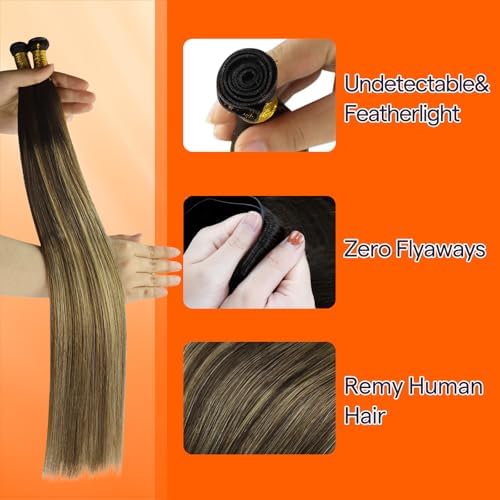 Full Shine Genius Weft Hair Extensions Human Hair 22 Inch 60g - Image 3