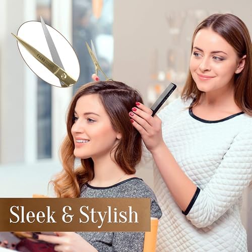 Facón Hair Cutting Scissors - Professional Hair Scissors 6.5 Inch Razor Edge Barber Shears Salon Hair Cutting Shears - Japanese Stainless Steel - Precision Cutting Premium Shears for Men, Women & Kids - Image 3