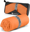 VENTURE 4TH Quick Dry Microfiber Towel for Camping & Gym - Orange Medium by VENTURE4TH