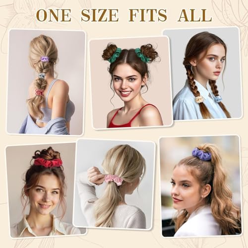 OCATO Silk Satin Scrunchies Hair Scrunchies for Women Girls Birthday Gifts - Image 6