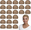 Stocking Wig Cap, Stretchy Nylon Hair Cap for Wig, Brown 24 PCS by MYKURS