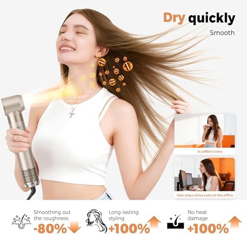 OKWRAP 5-in-1 Blow Dryer Brush, Hot Air Styler with Auto-Wrap Curlers - Image 5