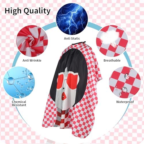 Professional Hair Cutting Cape(2 Pack), Salon Barber Cape with Adjustable Snap Closure - Image 7