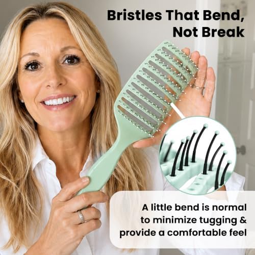 Herstyler Vented Hair Brush - Soft Bristle Detangler for Faster Blow Drying - Image 2
