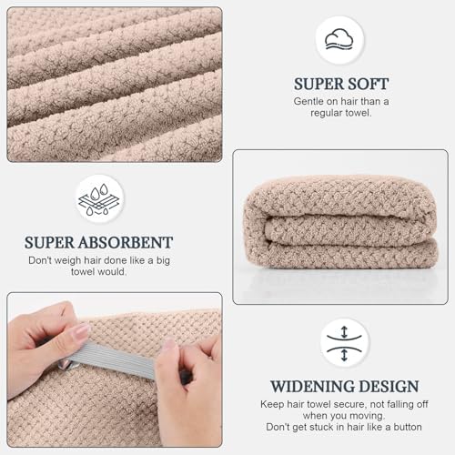 2 Pack Microfiber Hair Towel XL 41" x 24" Fast Dry, Soft, Absorbent - Image 2