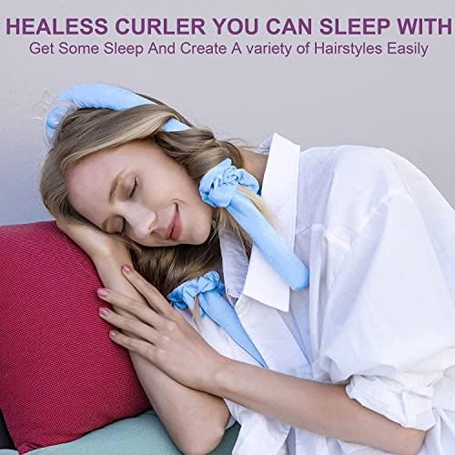CORATED Heatless Curling Rod Headband, No Heat Silk Ribbon Rollers for Overnight Sleeping Curls, Styling Kit with Hair Clips and Scrunchie - Image 4