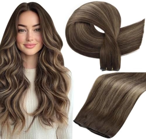 Full Shine Genius Weft Hair Extensions Human Hair 16 Inch 50G by FullShine