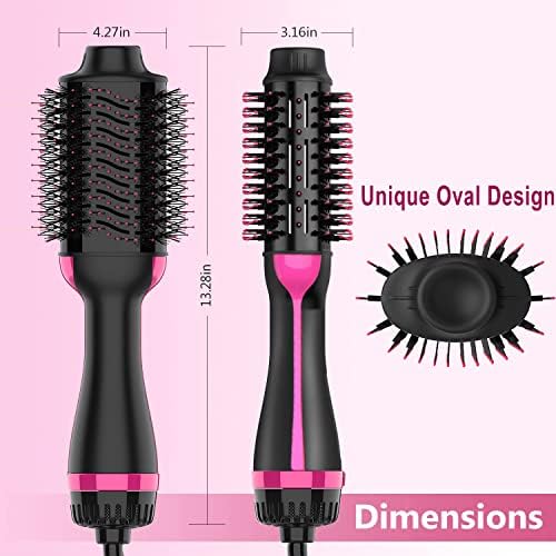 Dual Voltage Hair Dryer Brush for European Travel, 120V - 240V One Step Hair Dryer and Styler Volumizer, Professional Blow Dryer Brush with Negative Ion Anti-frizz for Drying, Straightening, Salon - Image 7