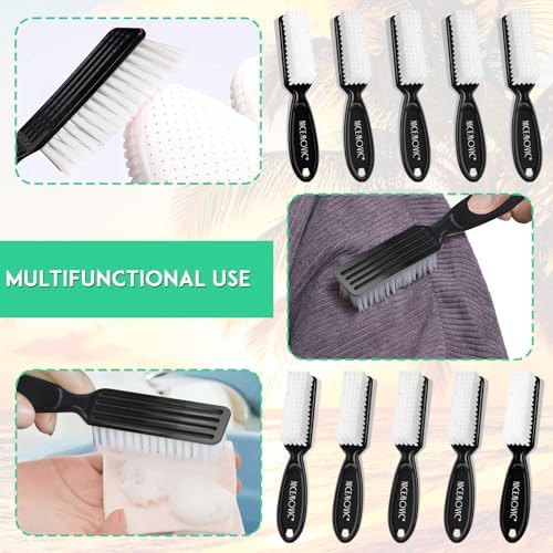 NICEMOVIC 10 Pcs Nail Brush for Cleaning Fingernails, Handle Grip Nail Scrubber Brush, Hand Fingernail Cleaner Brush Manicure Tools Scrub Cleaning Brushes, Use for Toe and Nail Cleaning (Black) - Image 7