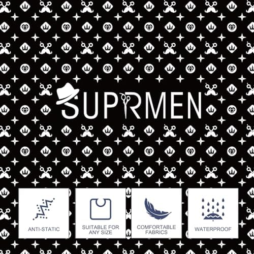 Barber Capes for Men Professional Haircut Capes with Snaps Salon Capes for Stylist -63"*56"(Black) - Image 4