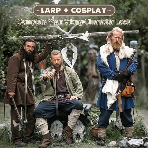 NTYNTY Viking Hair Extensions for Men – 24" Handcrafted Clip In Braided Ponytail Hairpiece for Halloween Viking Costume Renaissance Warrior Accessories - Glazed Sand - Image 6