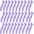 30 Pcs Alligator Hair Clip for Styling Sectioning - Salon Hair Clip for Thick Hair, Plastic Hair Styling Clip with Wide Teeth & Double-Hinged Design (Purple) by Unknown