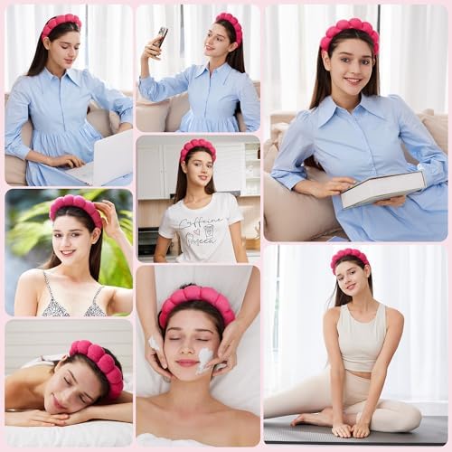 Ztomine Headbands for Women - Spa Headband and Wristband Set - Headband for Washing Face,Facial Mask,Makeup and Skin Care,Gifts for Women and Teen Girl Gifts Trendy Stuff - Image 4