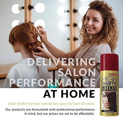 High Beams Intense Spray-On Hair Color -Burgandy - 2.7 Oz - Add Temporary Color Highlight to Your Hair Instantly - Great for Streaking, Tipping or Frosting - Washes out Easily (Pack of 2) - Image 6