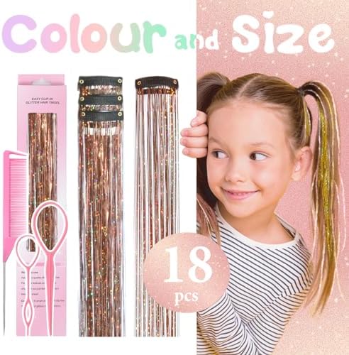 Hair Tinsel Clip in Coffee Brown Fairy Hair Tinsel Kit - Image 3