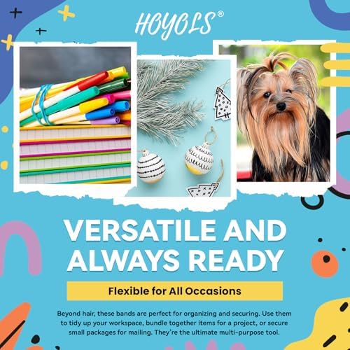 HOYOLS Mini Rubber Bands, 1500 Pcs Multicolor Hair Ties for Braids - Image 7