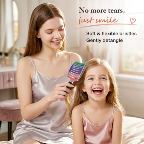 Boar Bristle Hair Brush, Detangler for Women Men, Wet & Dry Hair - Image 5