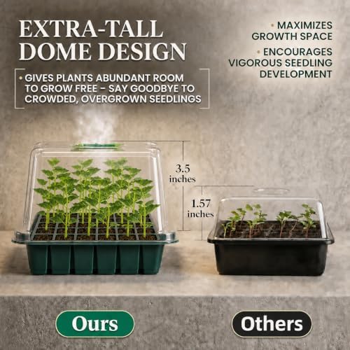 2-Pack 60-Cell Seed Starter Tray with Grow Light, 1-24H Timer, PlantaPulse - Image 6