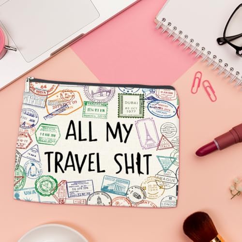 LyoGao Funny Travel Gifts for Women Makeup Bag, Travel Essentials Cosmetic Bag Toiletry Bags Gift for Travelers Girls Trip - Image 4