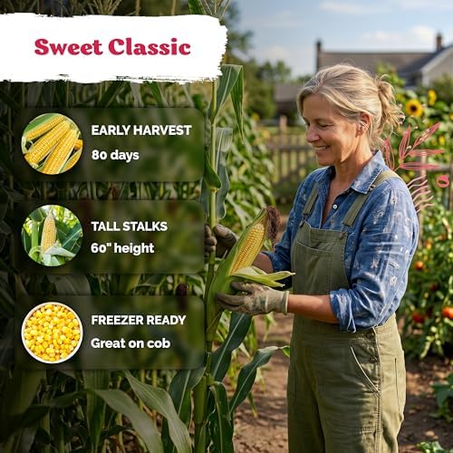 105 Golden Bantam Sweet Corn Heirloom Vegetable Seeds, Zea Mays - Image 4