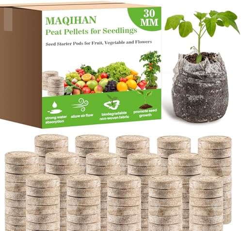 MAQIHAN 50PCS Peat Pellets for Seedlings - 30MM Seed Starter Soil Pods by MaqiIhanCustomOfficial
