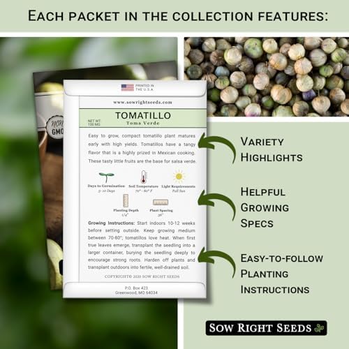 Sow Right Seeds - Tomatillo Seed Collection for Planting Vegetable Garden - Image 2