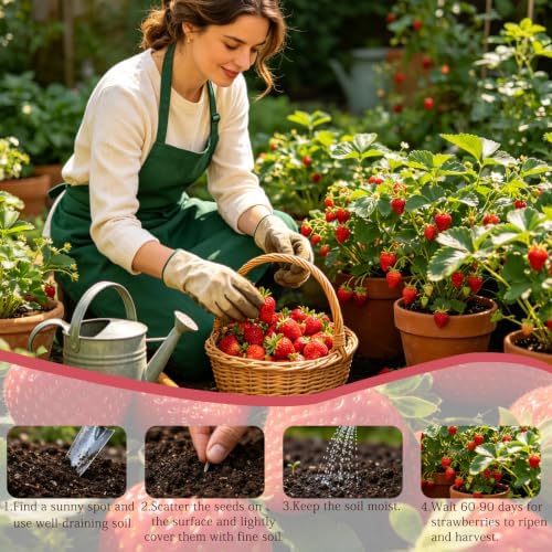Strawberry Seeds for Planting Outdoor, Heirloom Seed, High Germination, Red - Image 6