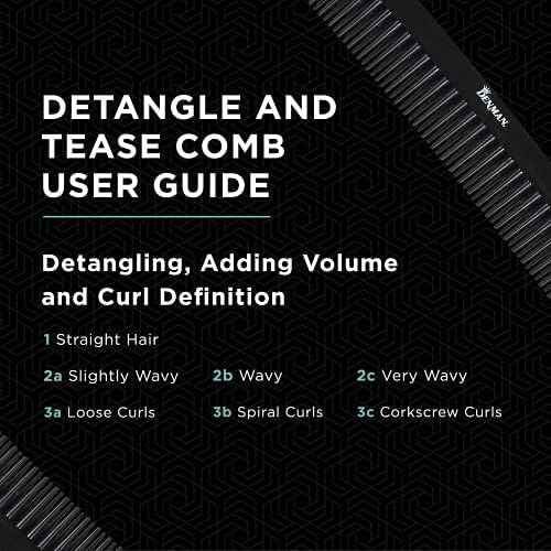 Denman Tame 'n' Tease Multifunction Comb Black - Image 6