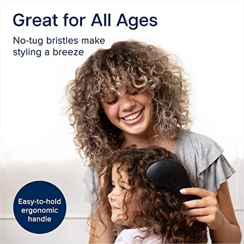 Crave Naturals Glide Thru Detangling Brush, Detangler Brush for Curly, Straight, Wet and Dry Hair Comb for Adults and Kids, Hair Accessories for Women, Black (Pack of 2) - Image 5