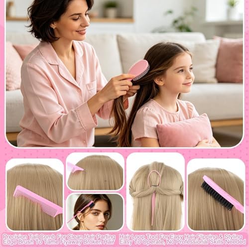 946 Pcs Hair Accessories for Girls, Colorful Hair Rubber Bands Elastic Hair Ties with Cute Hair Clips Hair Styling Tools - Image 6