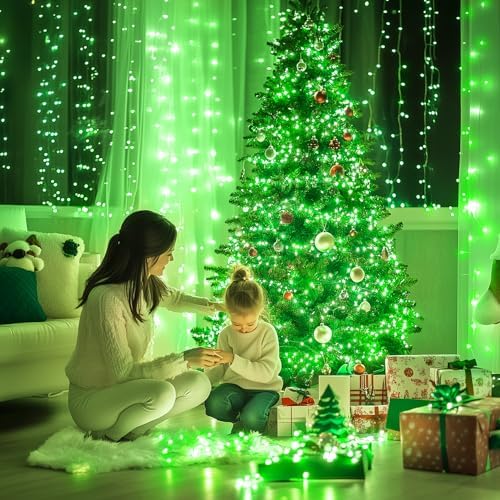 JMEXSUSS 132ft 400 LED Green Halloween Lights Indoor Outdoor Plug in 8Modes - Image 3