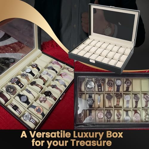 Watch Box 24 Slots Watch Case - Image 5