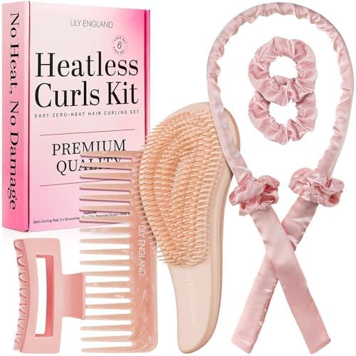 Lily England Heatless Curls Overnight Set - Satin Hair Curlers to Sleep In by LilyEngland
