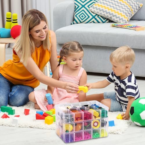 Bead Organizer 7 Tier 70 grid Stackable Craft Tackle Storage Container - Image 7
