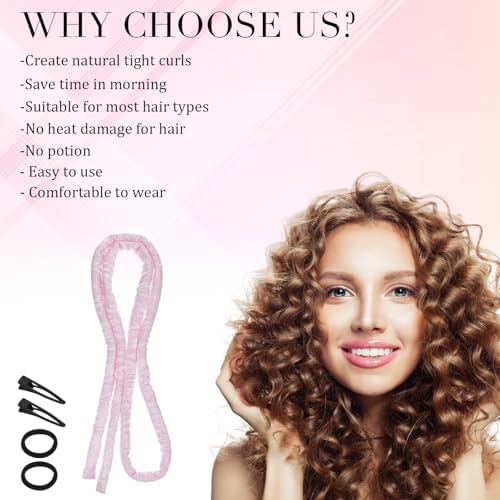 Heatless Curling Rod Headband, Overnight Heatless Hair Curler - Image 6