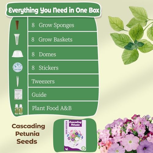 Cascading Petunias Seed pod Kit - Flower Seed Pod Refill for All Indoor Garden, 8 Grow Pods with Seeds of Cascading Petunias, Compatible with All Hydroponics Growing Systems - Image 2