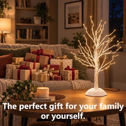 Tabletop Size,Decorative White Birch Tree Lights - Image 5