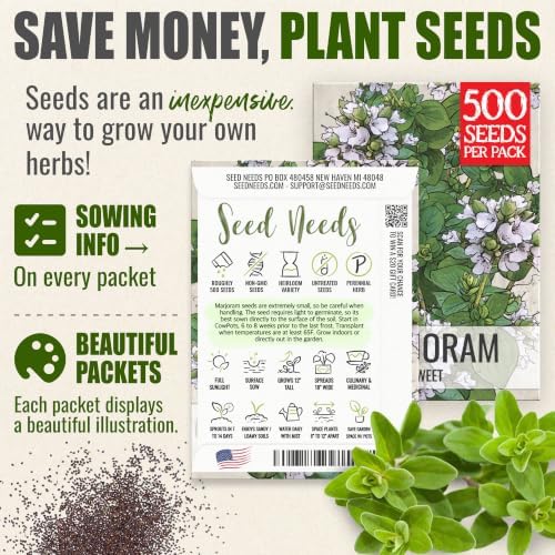 Seed Needs Sweet Marjoram Seeds to Plant an Herb Garden - 20 Packs - Image 3