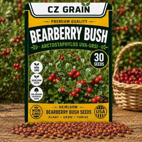 30 Bearberry Seeds | Arctostaphylos Uva-Ursi Evergreen Groundcover Seeds by CZGrain