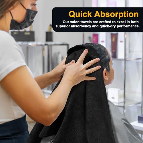 UNIMADE Salon Towels 24 Pack, Microfiber Barber Towels Bulk - Image 4