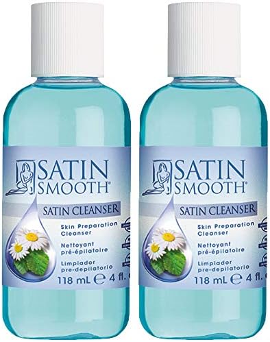 SATIN SMOOTH Satin Cleanser Skin Preparation Cleanser 4 oz x 2 packs by SATINSMOOTH