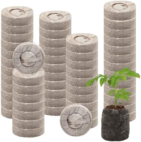 Halatool 55 Pcs 30mm Peat Pellets for Seedlings, Seed Starter Soil by HALATOOL